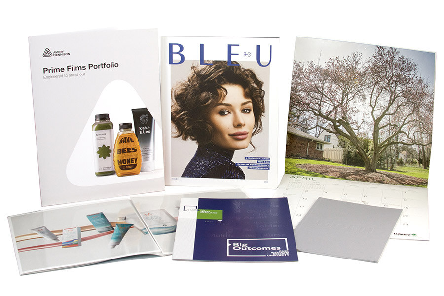 assorted marketing collateral include booklets and caledars